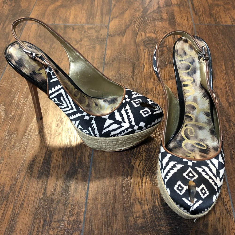 Sam Edelman Novato tribal print platform heels